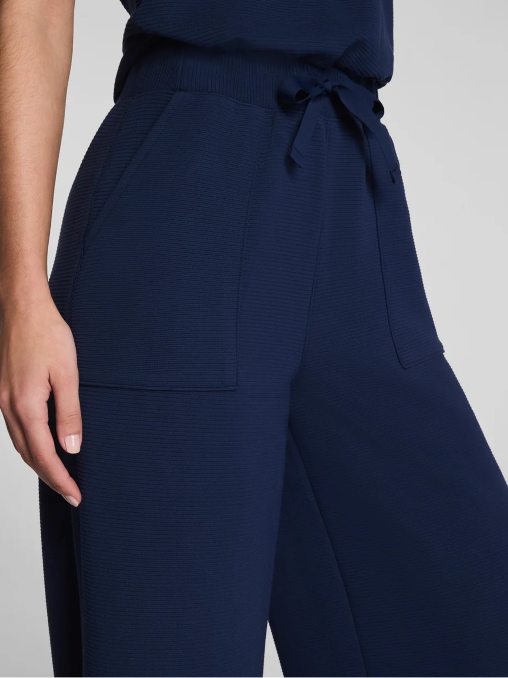 NWT - SPANX AirEssentials French Rib Sleeveless Jumpsuit – Navy – Small Petite - Picture 4 of 11